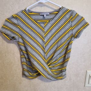 Charlotte Russe stripw crop top sz S